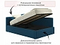 Мягкая кровать-тахта Bonna 1200 синяя c подъемным механизмом - фото №6