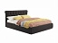 Мягкая кровать Ameli 1600 шоколад с подъемным механизмом с матрасом PROMO B COCOS, велюр - миниатюра