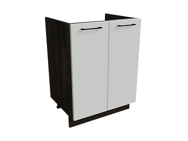 Шкаф М600 с 2-мя дверцами Мемфис ДБК/БЕЛ/СОФТ Ф40 - фото №1, 888_ММК-00001564