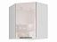 Шкаф навесной угловой 60 х 72 см Калипсо, крем бежевый глянец - миниатюра