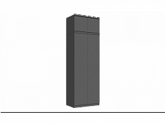 Челси Шкаф 2-х створчатый платяной + антресоль к шкафу 800 (Графит, Графит) - фото №1, mdm1205418480