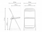 Fold 1 складной white / chrome Стул на металлокаркасе - фото №3