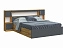 Бася Кровать с надстройкой 160 (Дуб крафт/ Графит), ЛДСП - миниатюра