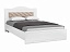 Кровать 1400 с мягким элементом Афина АФ-8 + АФ-8А белое дерево, велюр - миниатюра