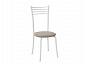 Комплект стульев Кассия (4 шт), белый велюр бежевый - фото №3