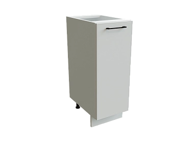 Шкаф Н300 с 1-ой дверью Мемфис БЕЛ/БЕЛ/СОФТ Ф10 - фото №1, 888_ММК-00001412