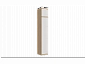 Челси Пенал 1 створка + антресоль 400 (Белый глянец, Дуб Сонома) - фото №2