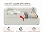 Односпальная кровать-тахта Colibri 800 бежевая с подъемным механизмом и защитным бортиком - фото №4