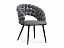 Ball dark gray / black Стул на металлокаркасе, велюр - миниатюра