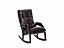 Кресло-качалка Модель 67 Венге текстура, к/з Varana DK-BROWN, экокожа - миниатюра