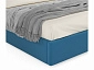 Мягкая кровать Olivia 1600 синяя с подъемным механизмом - фото №8