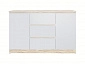 Челси Комод 1200 (2 двери 3 ящика) (Белый глянец, Белый) - фото №4