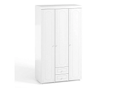 Шкаф 3-х дверный с ящиками Афина АФ-56 белое дерево - фото №1, 48723