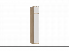 Челси Пенал 1 створка + антресоль 400 (Белый глянец, Дуб Сонома) - фото №1, mdm1205418474