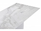 Стеклянный стол Монерон 200(260)х100х77 белый мрамор / белый Стол стеклянный - фото №8