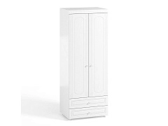 Шкаф 2-х дверный с ящиками (гл.560) Афина АФ-49 белое дерево - фото №1, 48716