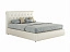 Мягкая интерьерная кровать "Амели" 1400 белая с матрасом АСТРА, экокожа - миниатюра