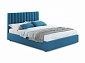 Мягкая кровать Olivia 1600 синяя с ортопедическим основанием - фото №2
