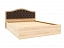 Кровать с настилом ЛДСП Дели 140х200, дуб сонома/шоколад, велюр - миниатюра