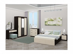 Модульная спальня Бася, композиция 1 (Венге / дуб беленый) - фото №1, mdmMF-78073AA