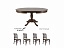 Комплект для кухни, стол Леонардо + 4 стула Ричмонд орех/бежевый, велюр - миниатюра