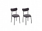 Комплект стульев Стивен (2 шт), черный велюр графитовый - фото №2