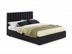 Мягкая кровать Olivia 1800 темная с подъемным механизмом - фото №1