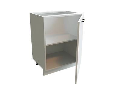 Шкаф Н600 с 1-ой дверью Мемфис БЕЛ/БЕЛ/СОФТ Ф46 - фото №1, 888_ММК-00001424