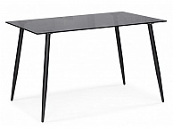 Smoke 120х80х75 clear gray / black Стол стеклянный - фото №1