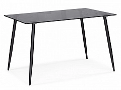 Smoke 120х80х75 clear gray / black Стол стеклянный - фото №1
