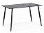 Smoke 120х80х75 clear gray / black Стол стеклянный, металл - миниатюра