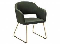 Кресло Oscar тёмно-зеленый/Линк золото - фото №1, R-Home124230