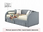 Мягкая кровать Elda 900 серая с ортопедическим основанием и матрасом АСТРА - фото №3