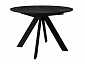 Стол DikLine SKC110 d1100 Керамика Черный мрамор/подстолье черное/опоры черные - фото №2