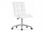 Квадро экокожа белая / хром Офисное кресло, экокожа - миниатюра