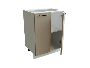 Шкаф Н600 с 2-мя дверцами Мемфис БЕЛ/АТЛ/СЕР Ф40 - фото №1, 888_ММК-00001346