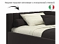 Мягкая кровать Milena 1200 шоколад с подъемным механизмом - фото №6