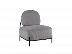 Кресло STOOL GROUP Стоун велюр рельефный светло-серый - фото №1
