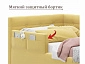 Односпальная кровать-тахта Colibri 800 желтая с подъемным механизмом и защитным бортиком - фото №5