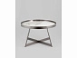 Журнальный столик STOOL GROUP STOOL GROUP Гера 80*80 Белая керамика, сталь тёмный хром - фото №2