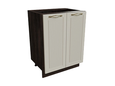 Шкаф Н600 с 2-мя дверцами Моцарт ДБК/КВАРЦ ГРЕЙ Ф40 - фото №1, 888_ММК-00001932