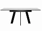 Стол DikLine SKM120 Керамика Белый мрамор/подстолье черное/опоры черные (2 уп.) - фото №4