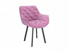 Квинта / стул (велюр тенерифе розовый/ металл черный) - фото №1, 52409