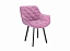 Квинта / стул (велюр тенерифе розовый/ металл черный), велюр - миниатюра