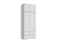 Челси Шкаф 2-х створчатый комбинированный + антресоль к шкафу 900 (Белый глянец, Белый), ЛДСП - миниатюра