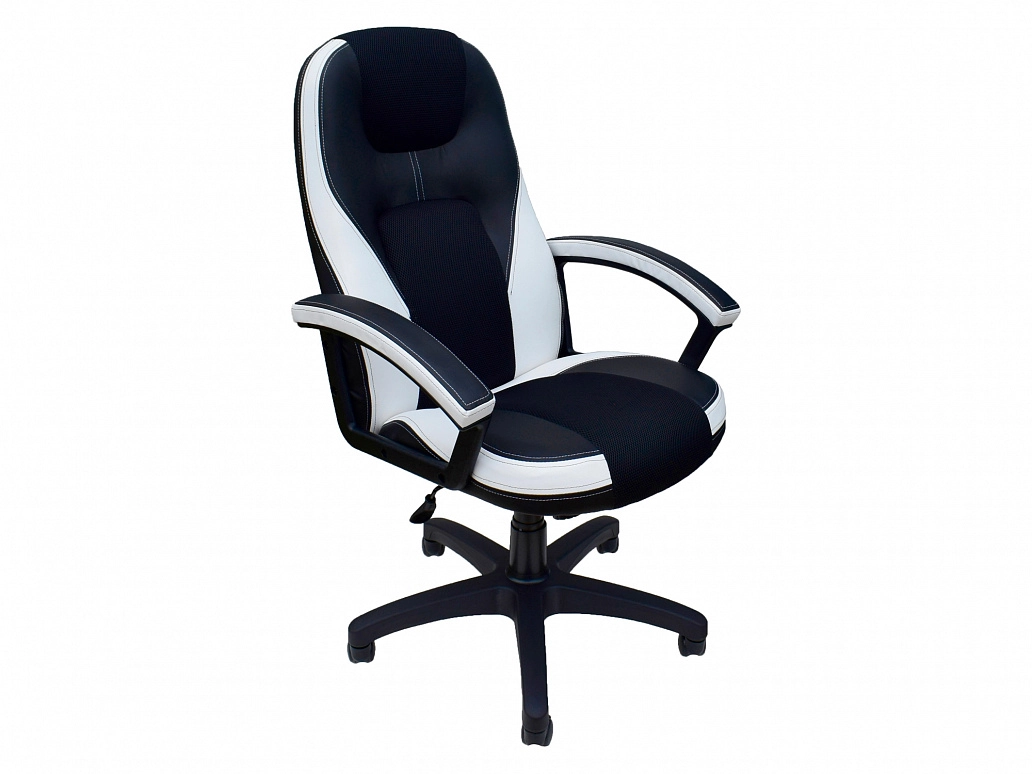 Кресло руководителя Office Lab comfort-2082 Черный/Белый - фото №1