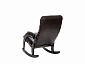 Кресло-качалка Модель 67 Венге текстура, к/з Varana DK-BROWN - фото №5