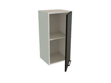 Шкаф В350 с 1-ой дверью Мемфис БЕЛ/ЧЕР/ТФ Ф36 - фото №1, 888_ММК-00040178