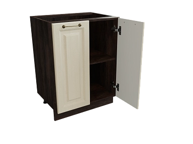 Шкаф Н600 с 2-мя дверцами Ницца ДБК/ДУБ/КРЕМ Ф40 - фото №1, 888_ММК-00017582