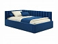 Мягкая кровать Milena 1200 синяя с подъемным механизмом - фото №2